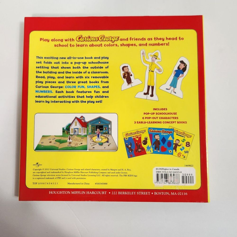 Curios George Schoolhouse Fun (Book And Play Set) Paperback-2012 - Picture 2 of 13